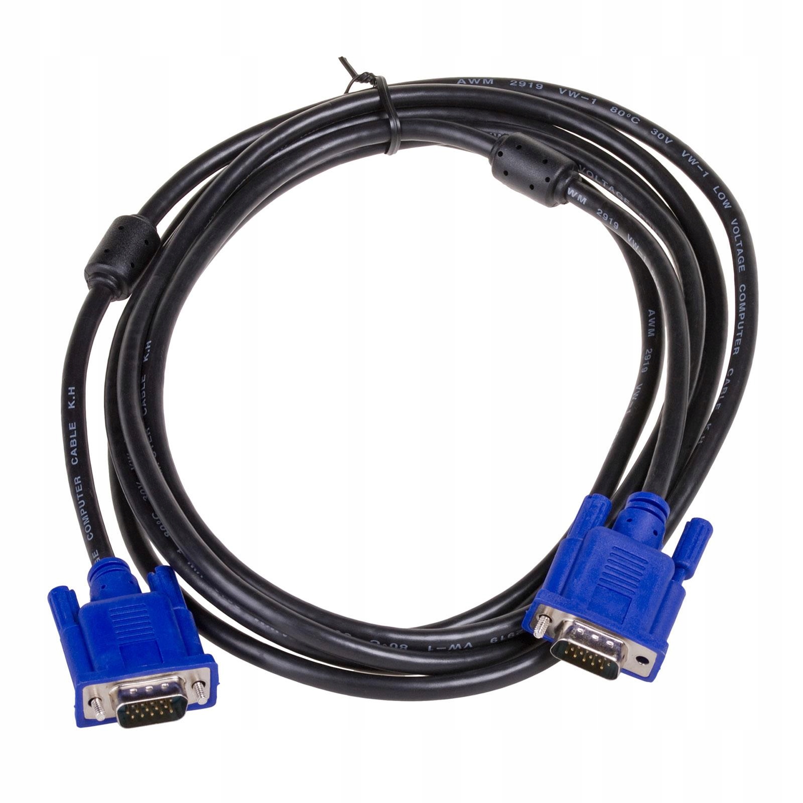 Kabel D-Sub (VGA) 3m niebieski (AK-AV-07) – Idealne połączenie dla Twojego sprzętu