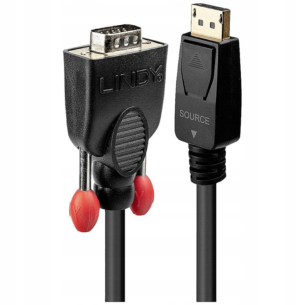 Wygodne połączenie z męskimi złączami VGA i DisplayPort