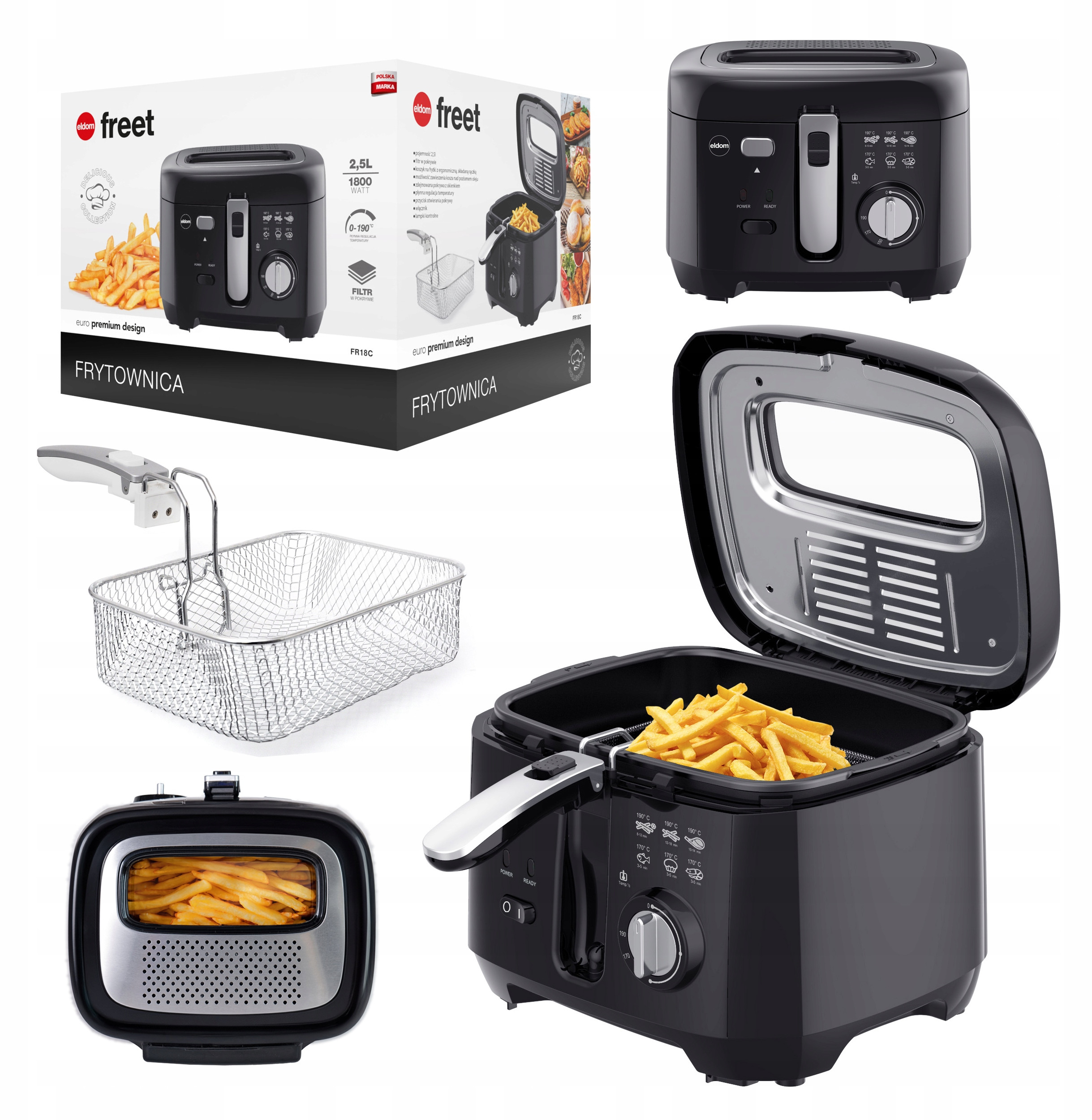 Frytkownica beztłuszczowa Eldom FR18 Freet – Zdrowe smażenie w Twojej kuchni
