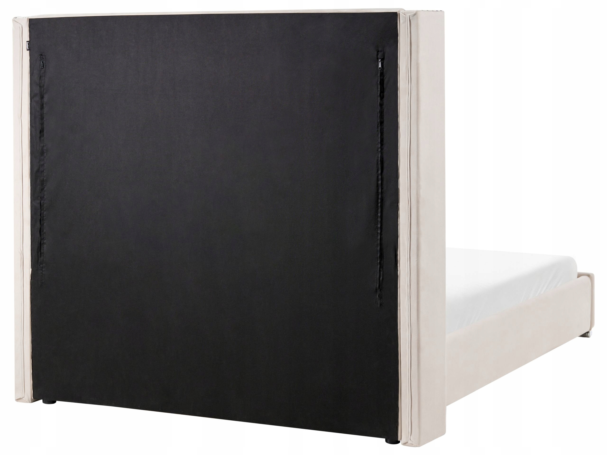 Łóżko welurowe 140 x 200 cm złamana biel LUBBON – Elegancja i komfort w Twojej sypialni