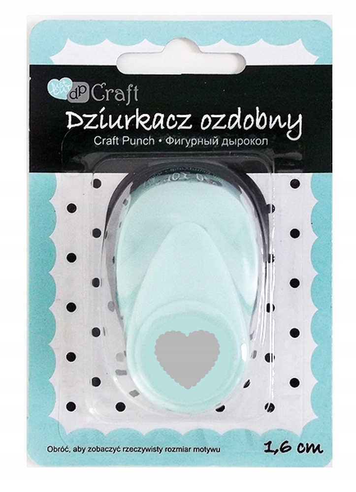 Dziurkacz ozdobny DPCRAFT 1,6 cm Serce falbanka Dalprint – Idealne narzędzie do kreatywnych projektów