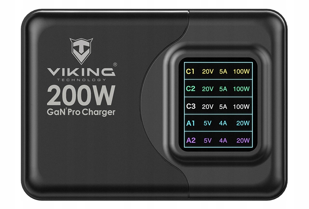 Ładowarka Viking nabíječka USB GaN 200W PD Pro – Szybkie i wydajne ładowanie