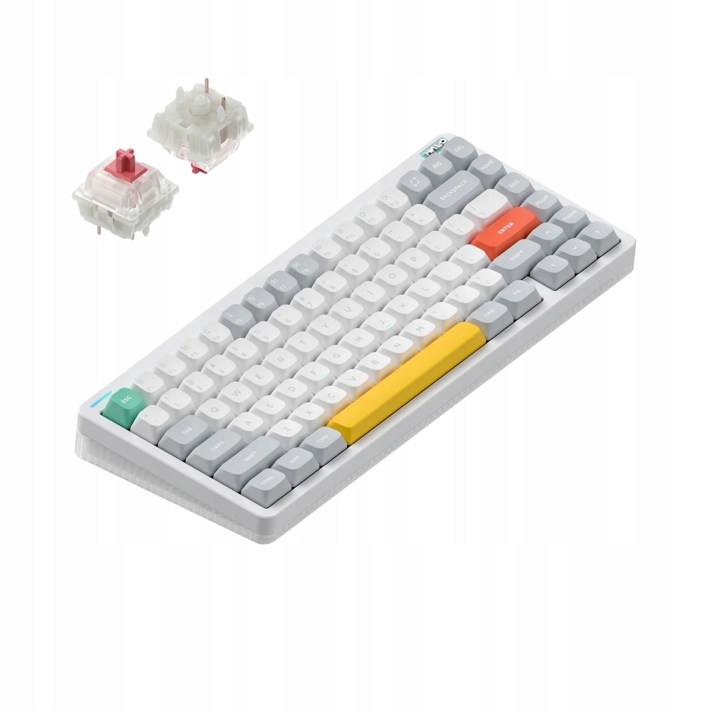 Nuphy Halo75 V2 - Bezprzewodowa Klawiatura Mechaniczna Ionic White Silent Red