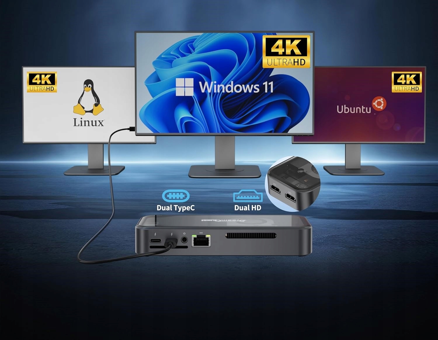 Obsługa wielu monitorów 4K – Zintegrowana grafika Intel UHD Graphics