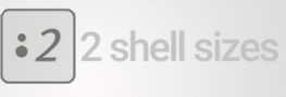 2 shell sizes
