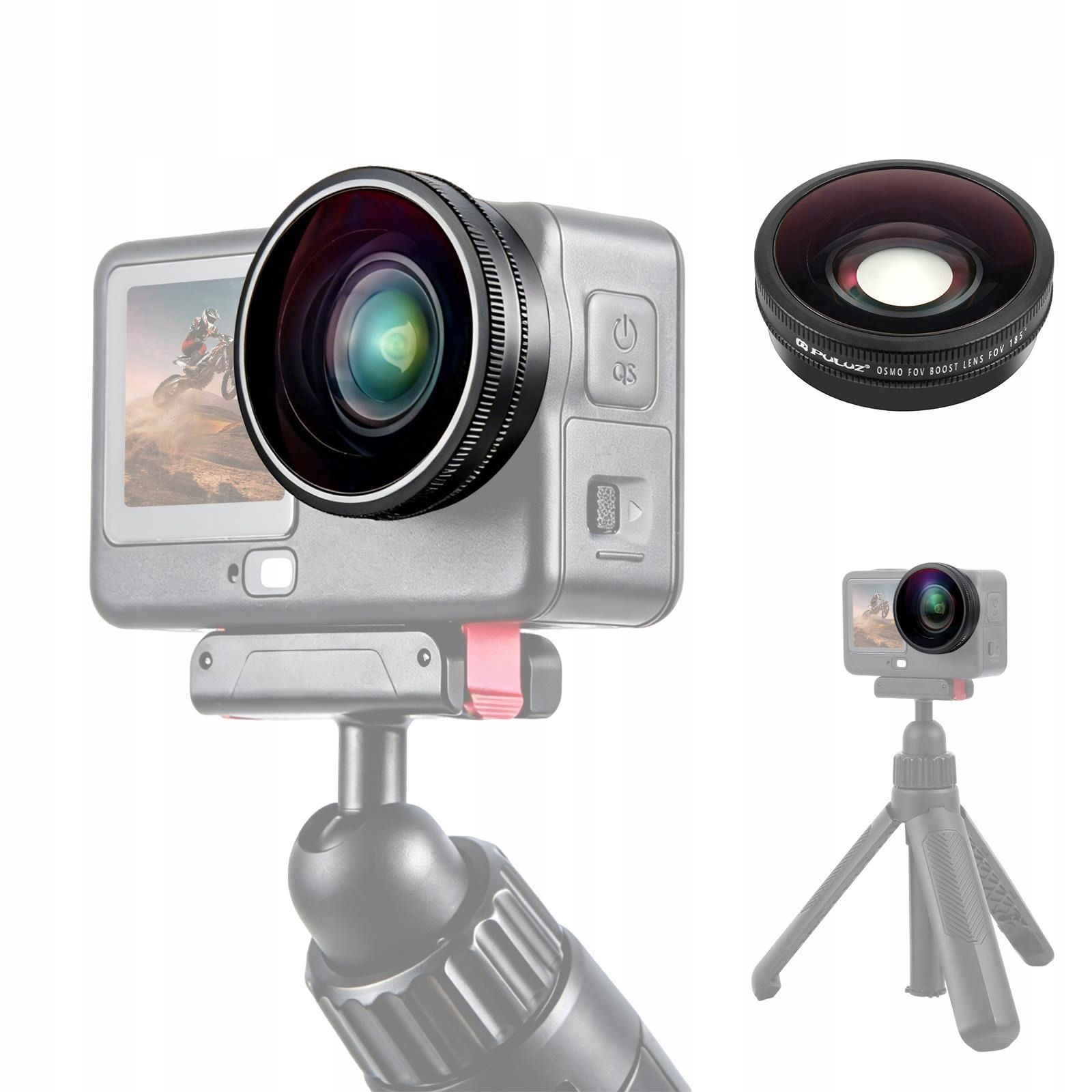 Obiektyw Szerokokątny Soczewka Fov Boost 185° Do DJI Osmo Action 6 – Rozszerz swoje możliwości filmowania