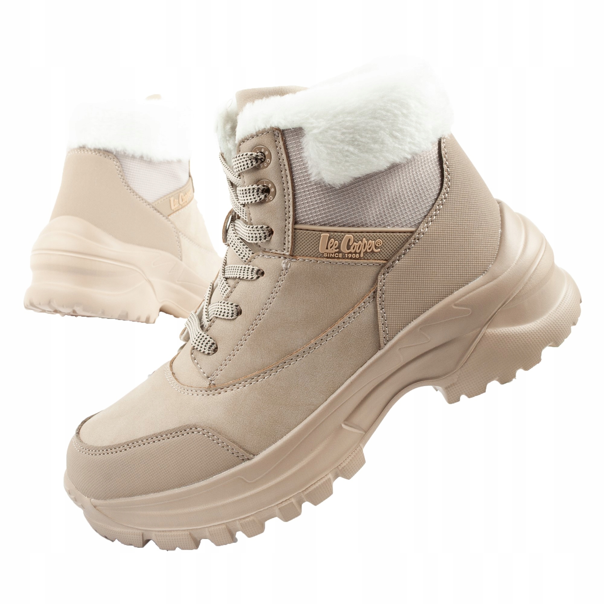 Buty damskie Lee Cooper beżowe LCJ-25-01-3744LA – Idealne na zimowe dni