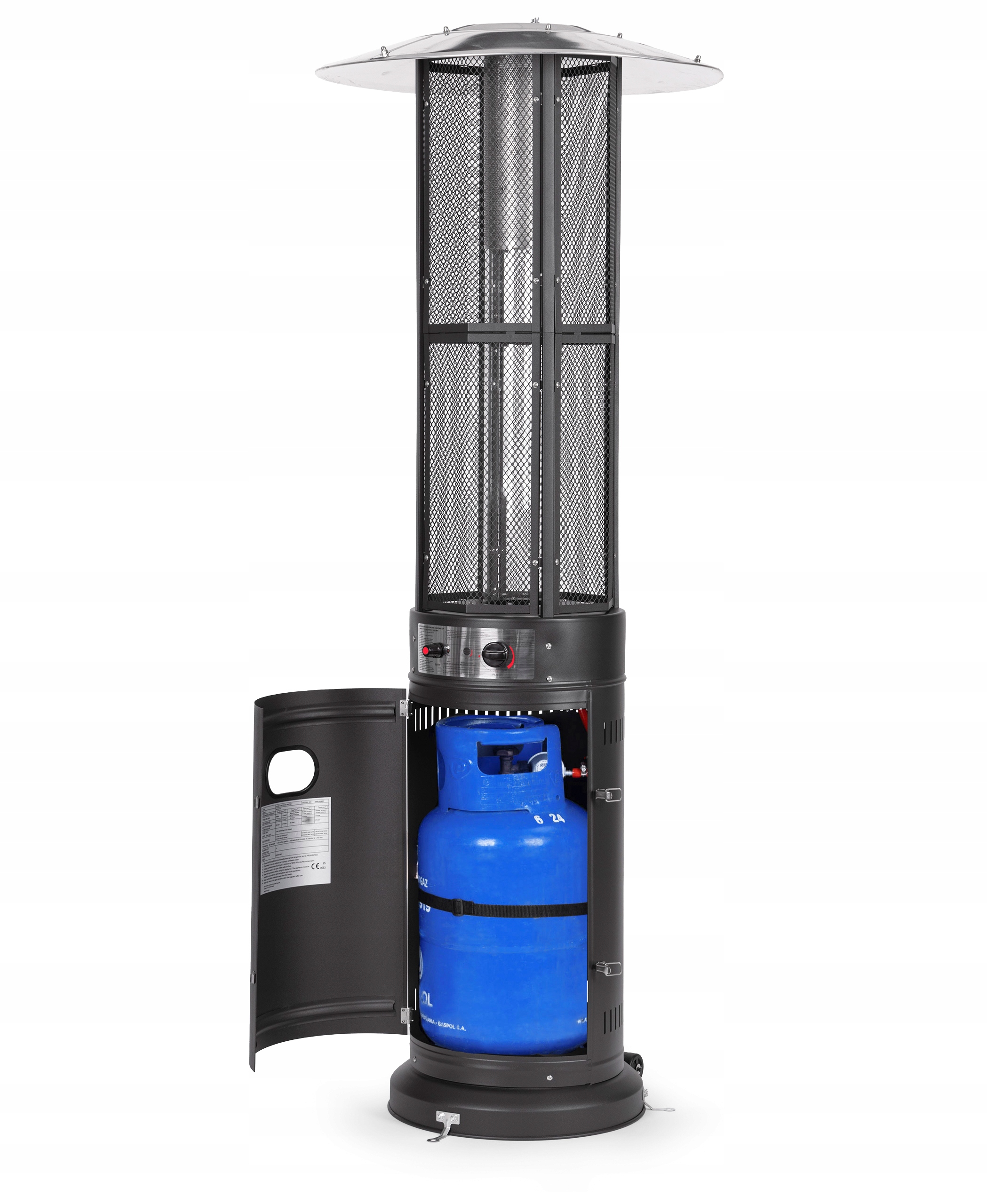 Elegancki design – Wysokość 190 cm z przezroczystą rurą szklaną