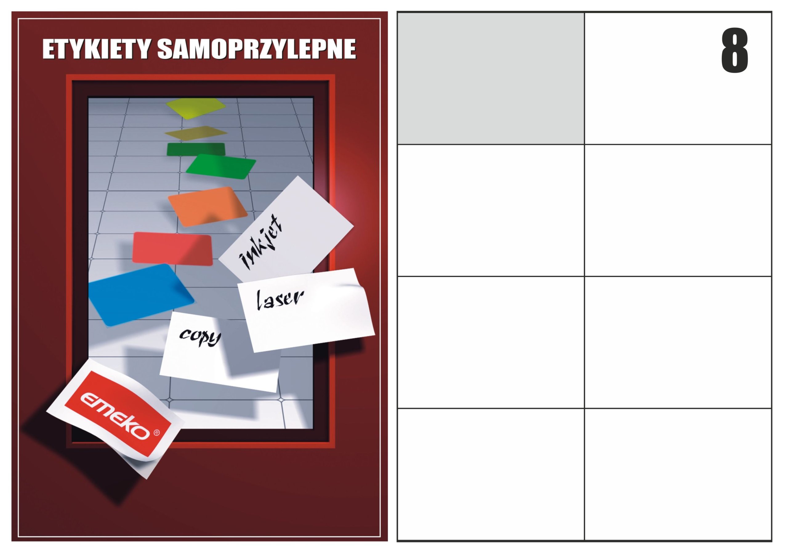 Uniwersalne naklejki komputerowe do drukarek