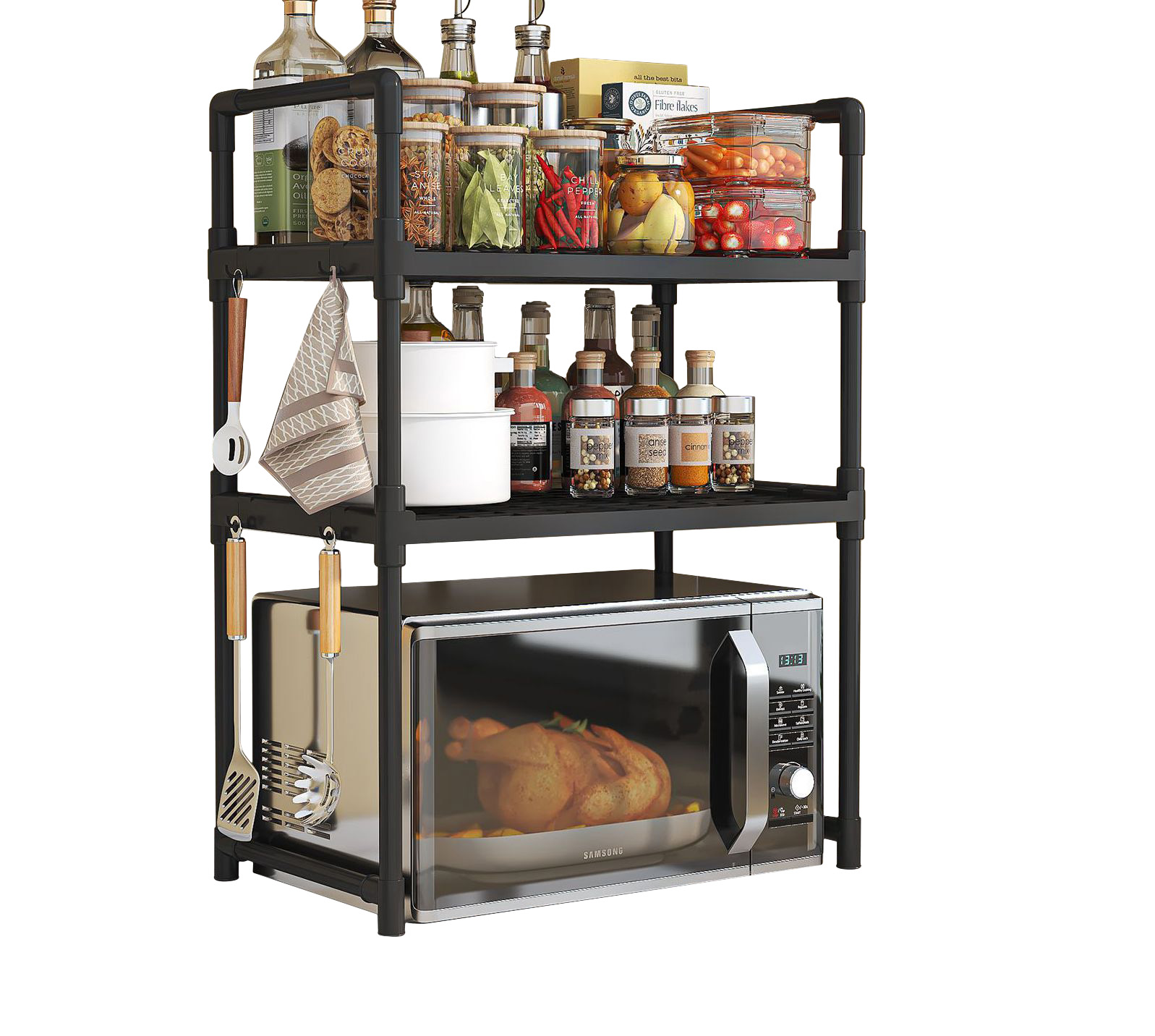 Półka kuchenna pod mikrofalówkę – Stylowy organizer do Twojej kuchni