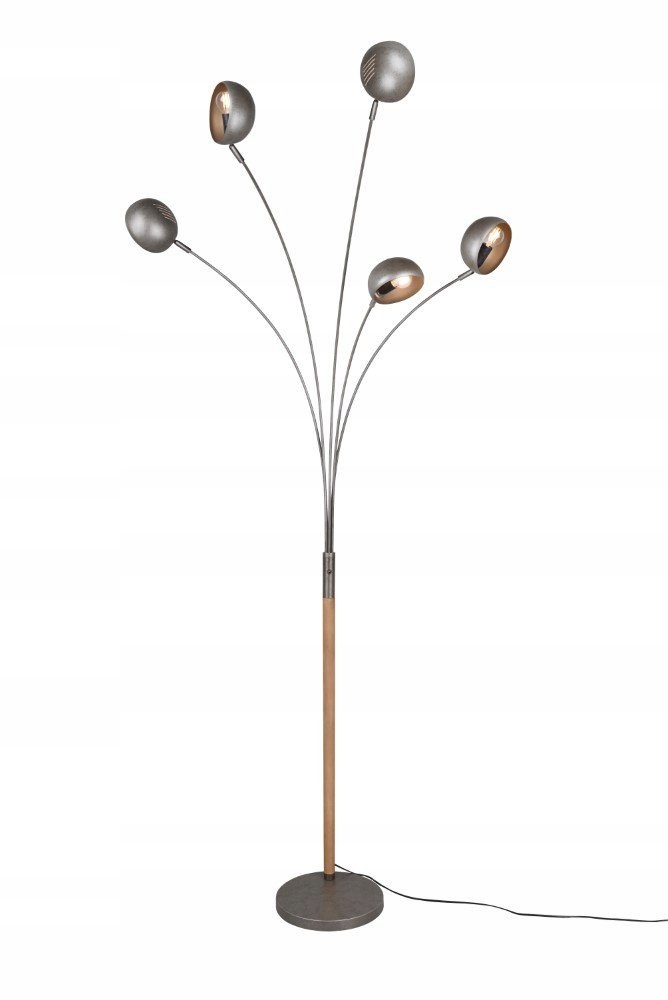 Styl i kolorystyka – Srebrna lampa podłogowa do każdego pomieszczenia