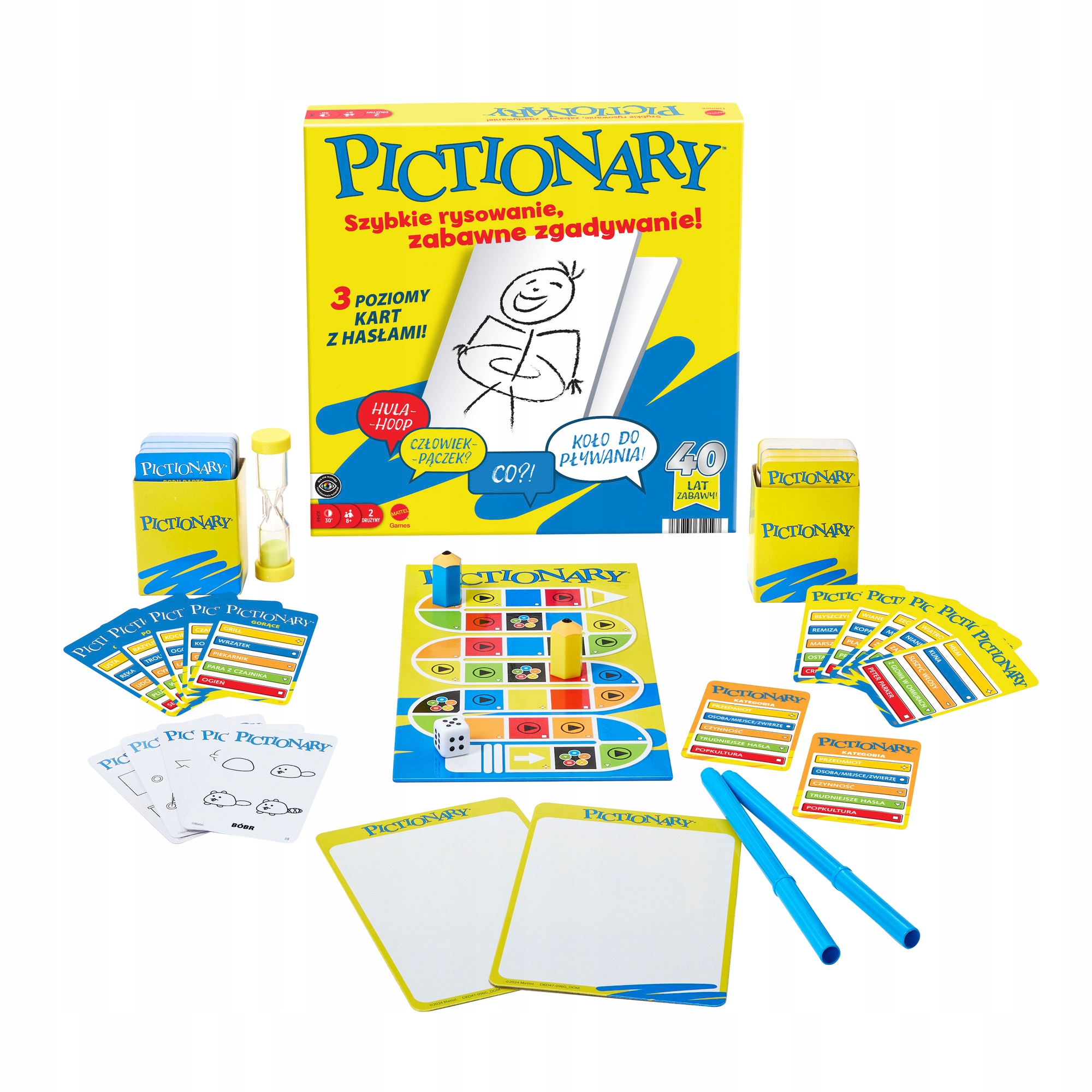 Gra PICTIONARY Szybkie rysowanie – Klasyczna gra rodzinna od Mattel