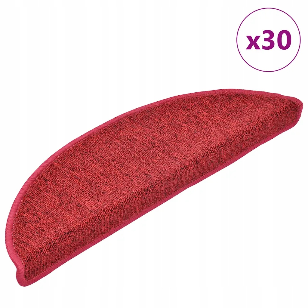 Maty na schody 30 szt. Bordowo-czerwone 56x17x3 cm – Bezpieczeństwo i styl w Twoim wnętrzu