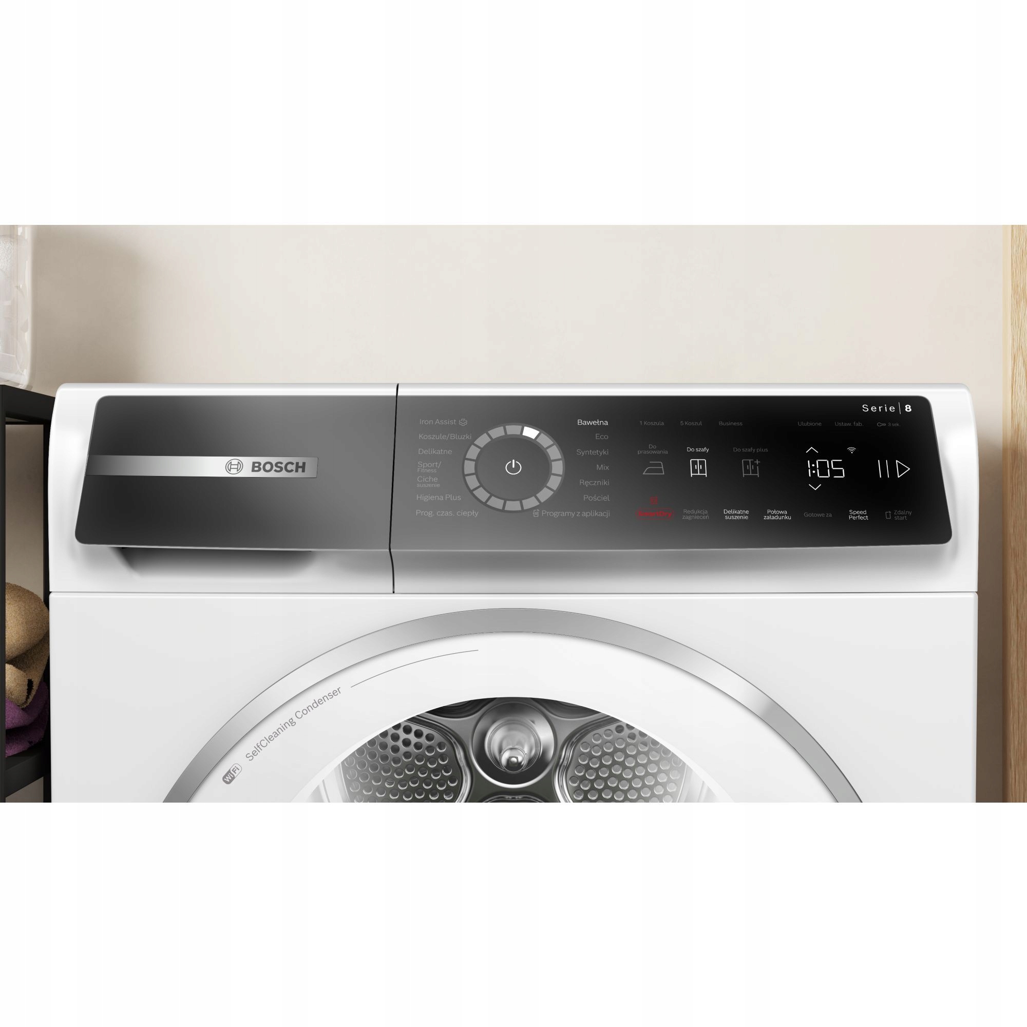 Suszarka Bosch Serie 8 WQB246CMPL 9kg – Nowoczesne suszenie z pompą ciepła