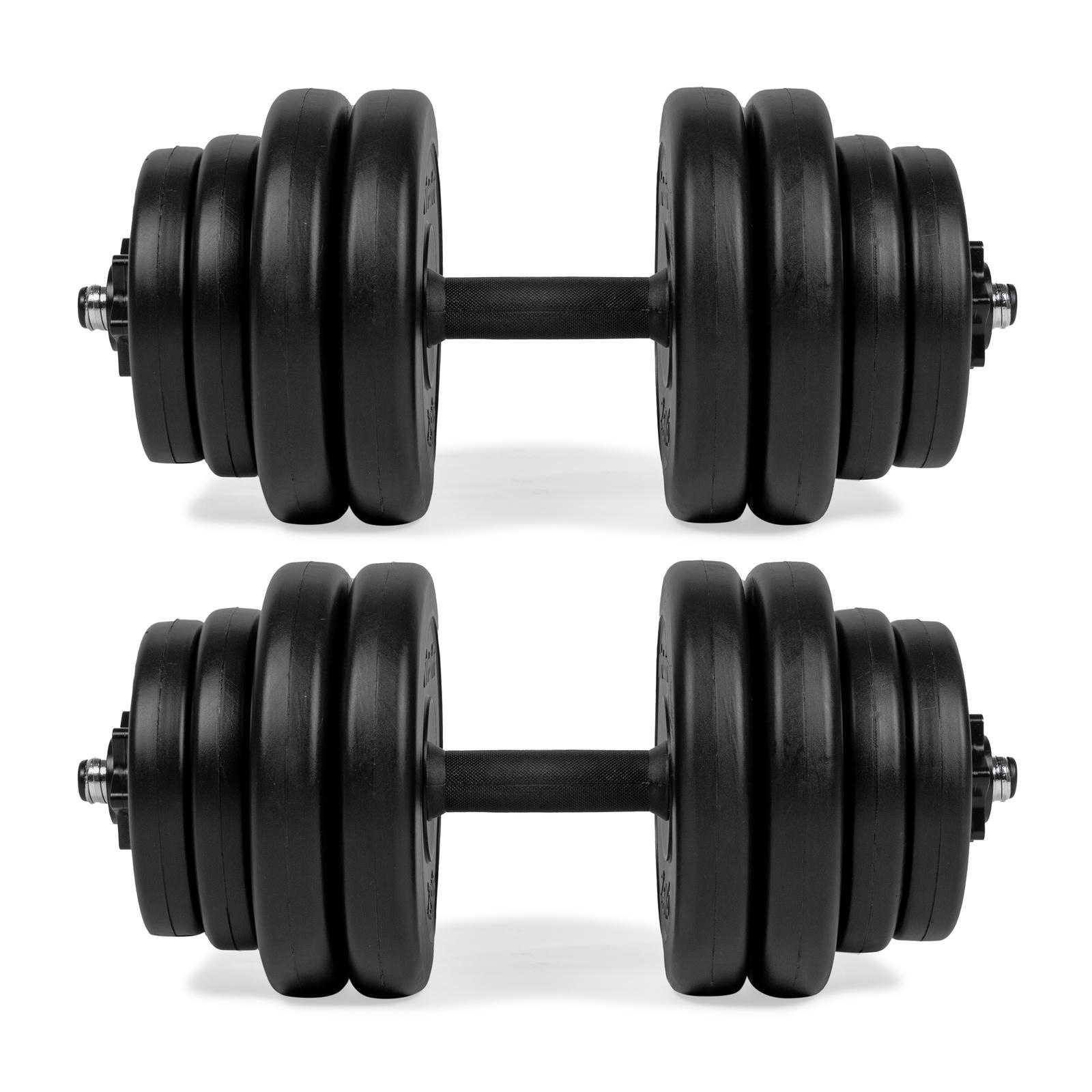VIRTUFIT REGULOWANY ZESTAW HANTLI - WINYL - 2 X 14 KG – Idealne rozwiązanie do domowej siłowni