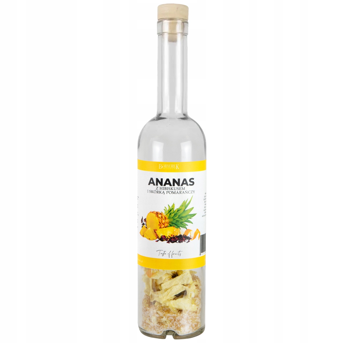 Butelka 0,5L z owocami WŁASNA NALEWKA ANANAS - ZRÓB TO SAM – Stwórz swoją wyjątkową nalewkę