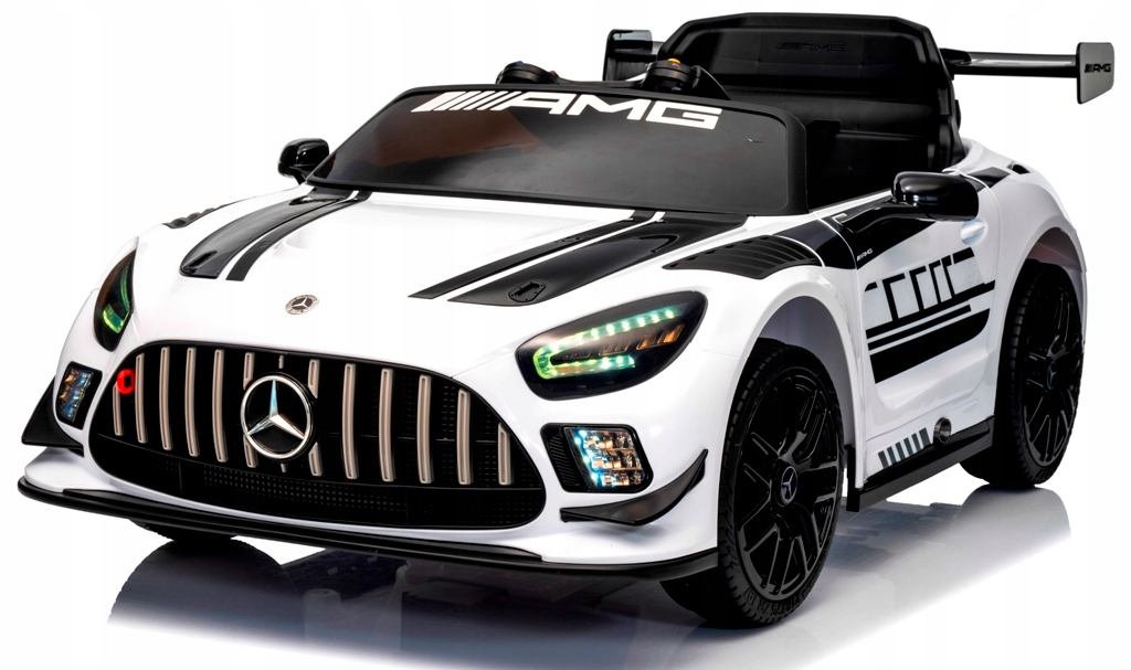 Mercedes GT3 Evo Biały – Sportowy samochód dla dzieci z akumulatorem