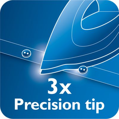 Końcówka Triple Precision ułatwiająca prasowanie trudno dostępnych miejsc