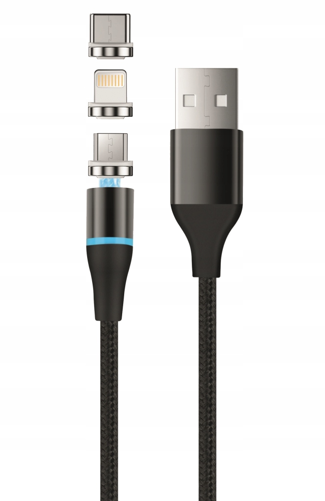 Wymienne końcówki: USB-C, microUSB i Lightning