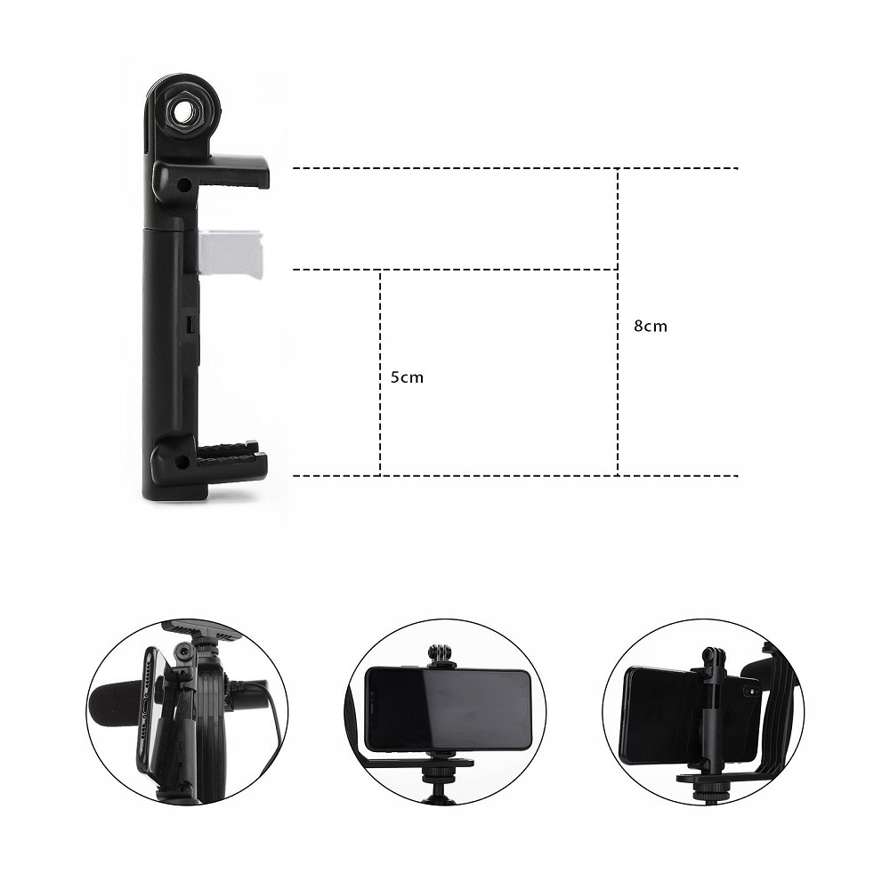 Kompaktowy statyw i uniwersalny uchwyt do smartfona