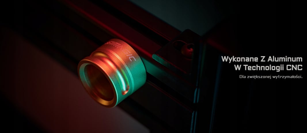 Wykonanie z wytrzymałego aluminium CNC