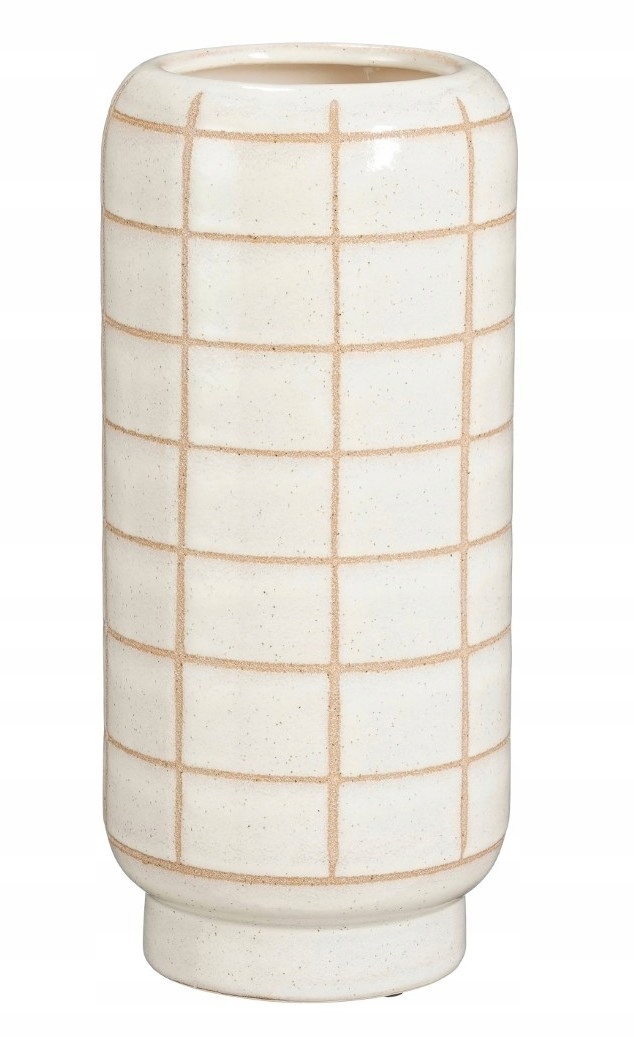Wazon ceramiczny ecru 32,5x14 cm – Minimalistyczna elegancja w stylu skandynawskim