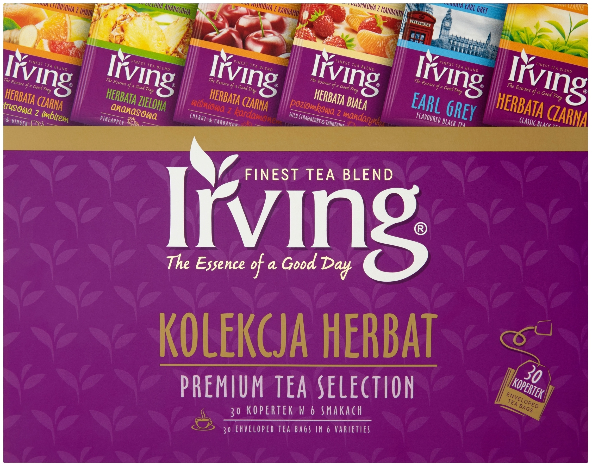 Kolekcja herbat 6 gatunków 30 torebek Irving – Odkryj różnorodność smaków