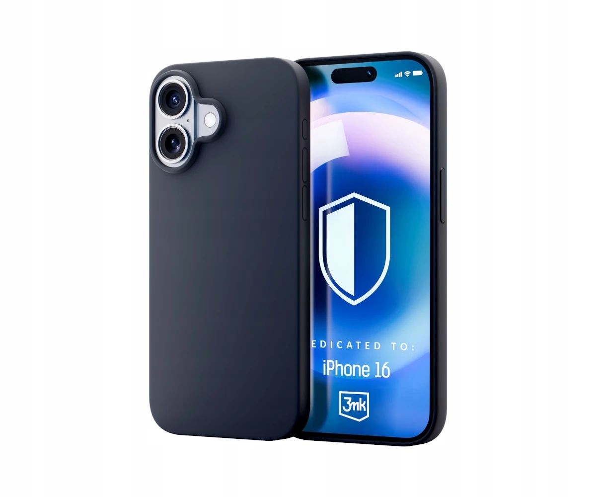 Apple iPhone 16 – Ochrona w stylu z etui 3mk Hardy Silicone MagCase Graphite