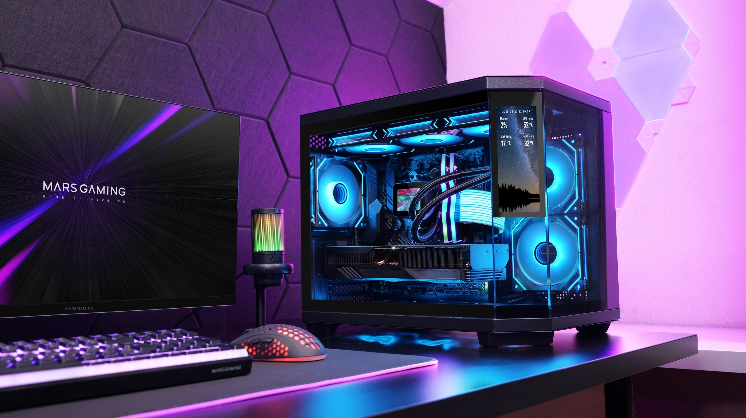 TACENS MARS MC-3TCORELCDM – Nowoczesna obudowa Micro ATX z ekranem IPS