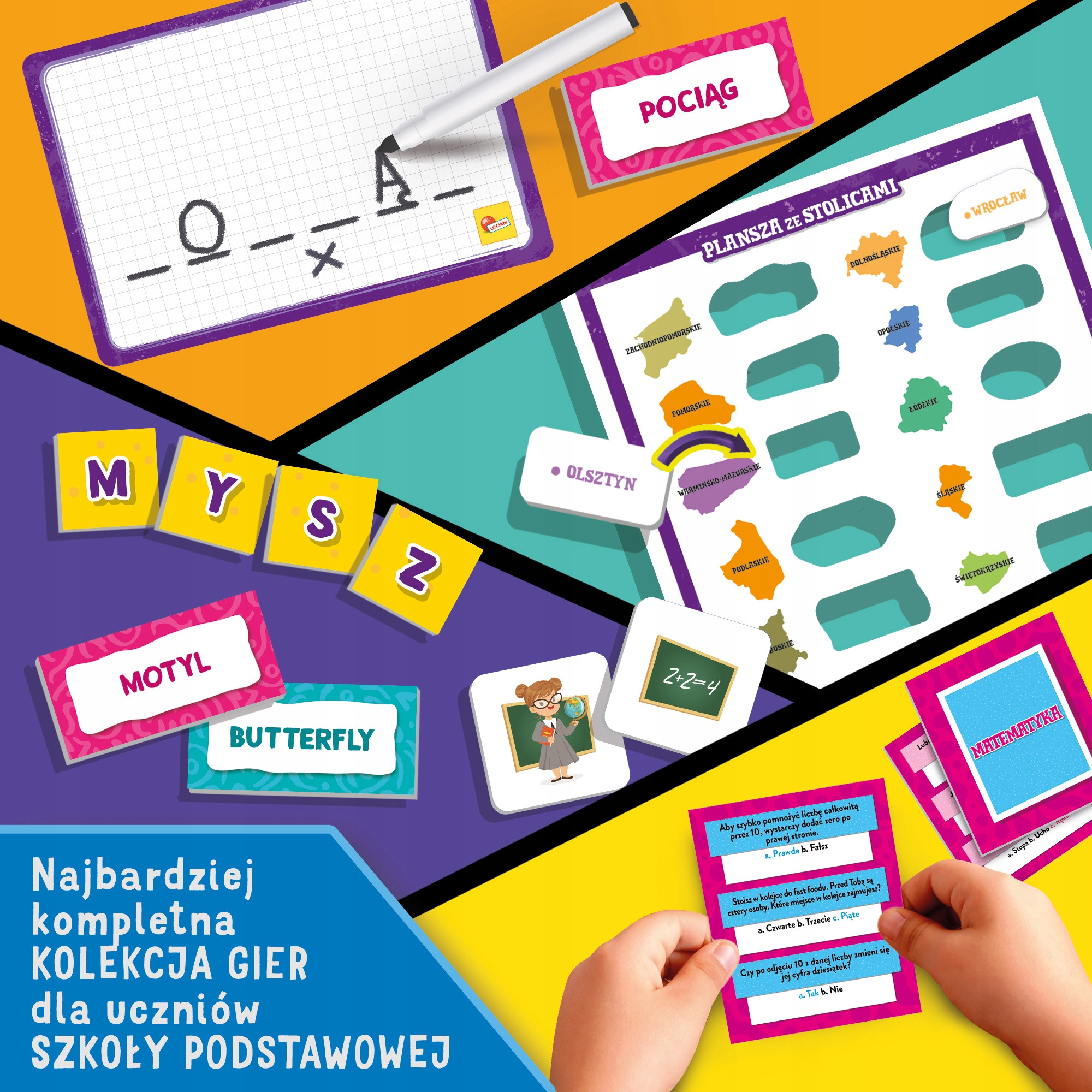 Minipuzzle, karty do gry i plansze edukacyjne