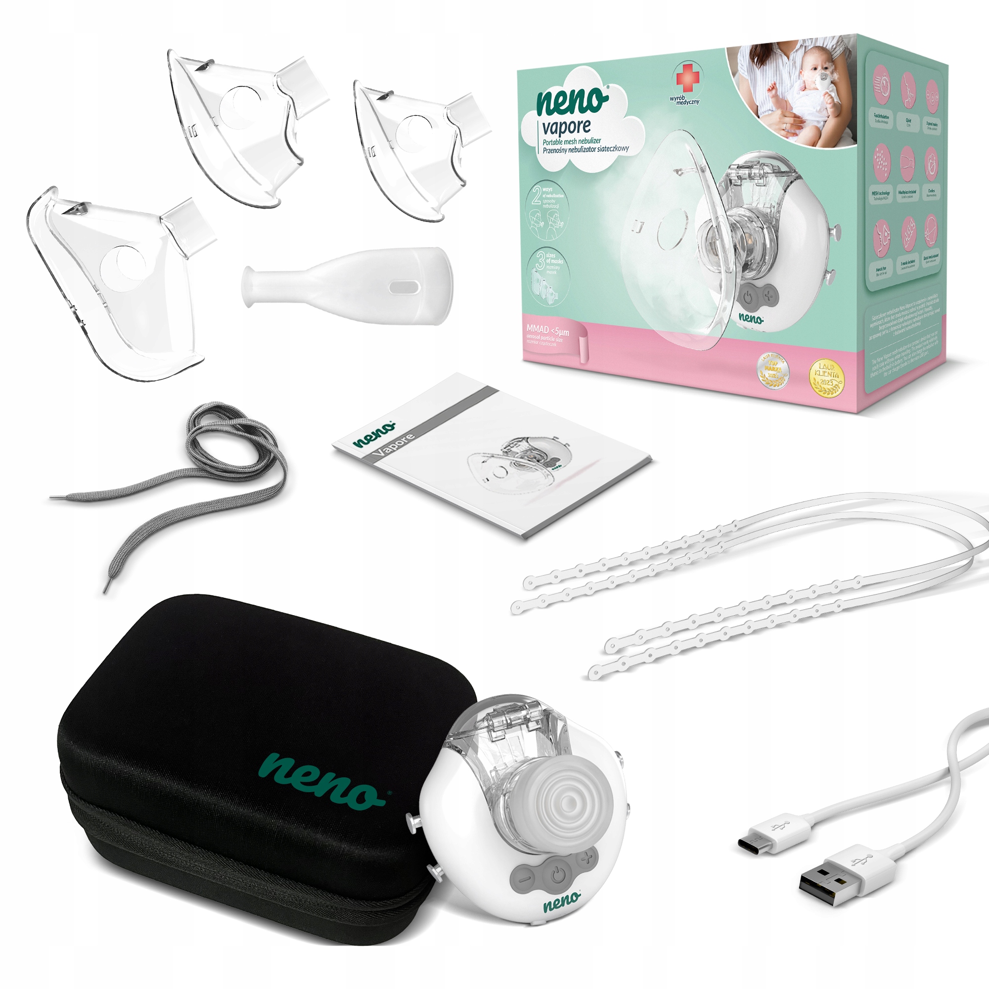 Neno 5053 VAPORE – Przenośny nebulizator siateczkowy dla całej rodziny