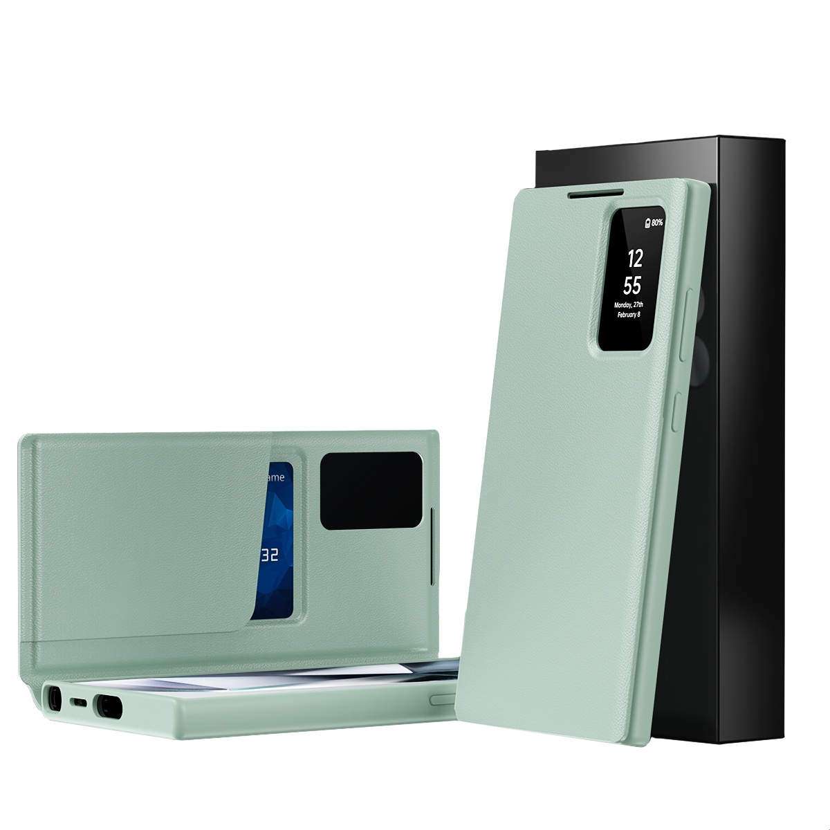 Etui z klapką Smart View skórzane do Galaxy S25 Ultra – Elegancja i ochrona w jednym
