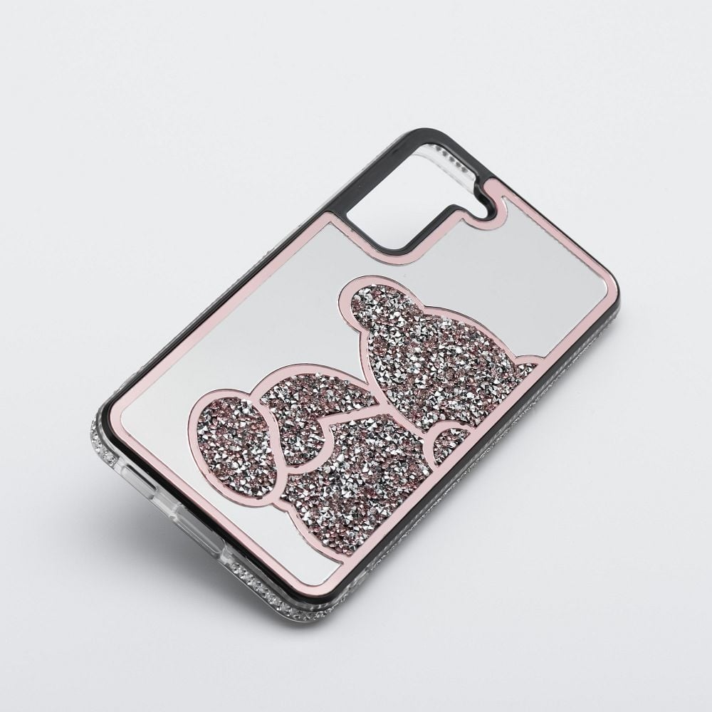 Urokliwy design z brokatowym wzorem misia