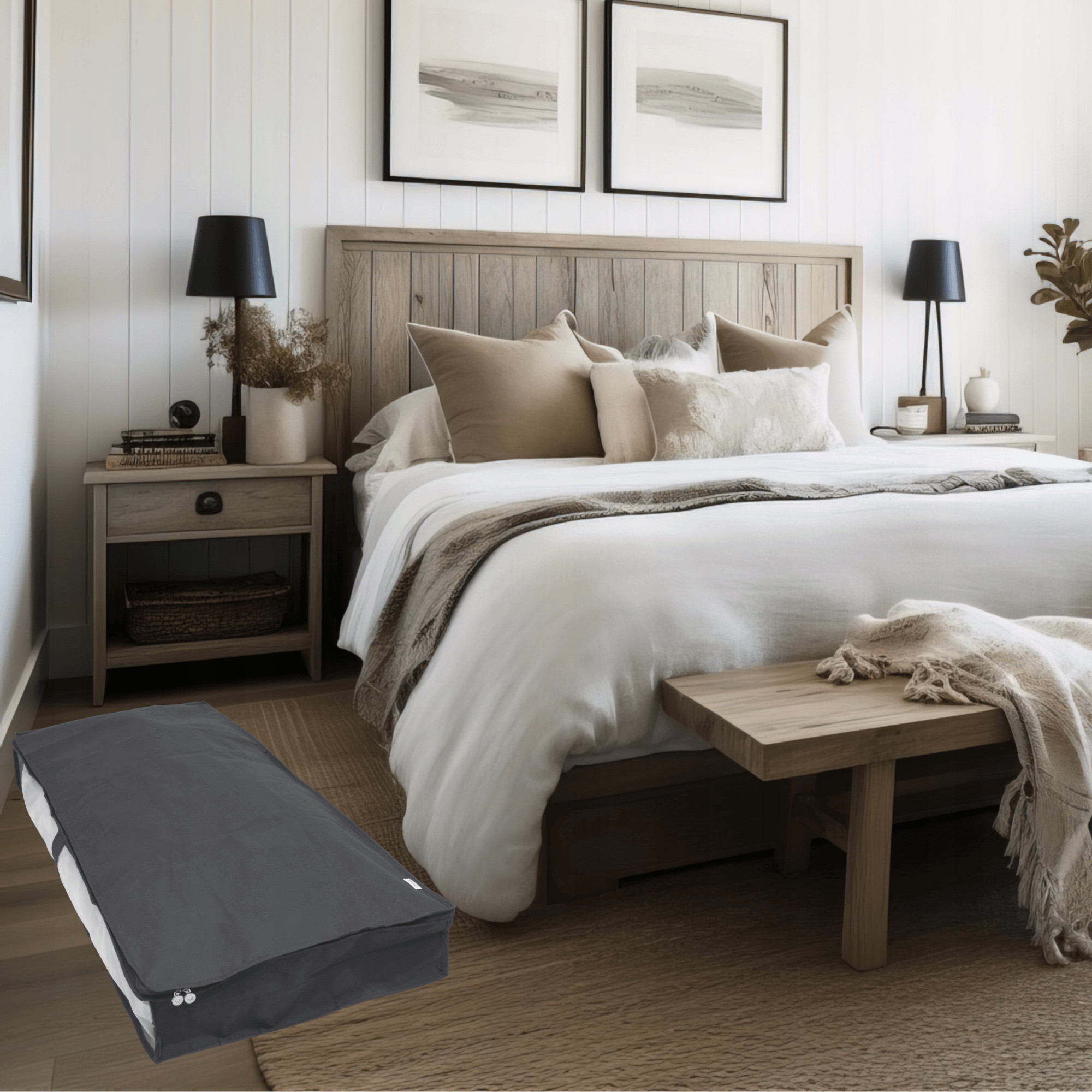 Apgerbu kaste 107x50x15cm Grey – Praktyczny organizer do szafy