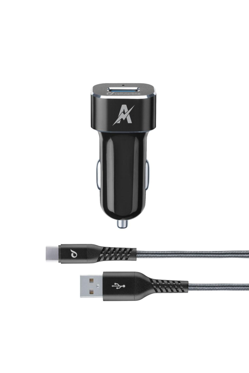 Ładowarka samochodowa Cellular Line CAR CHARGER KIT TETRA SAMSUNG TYC BLACK – Szybkie ładowanie w podróży