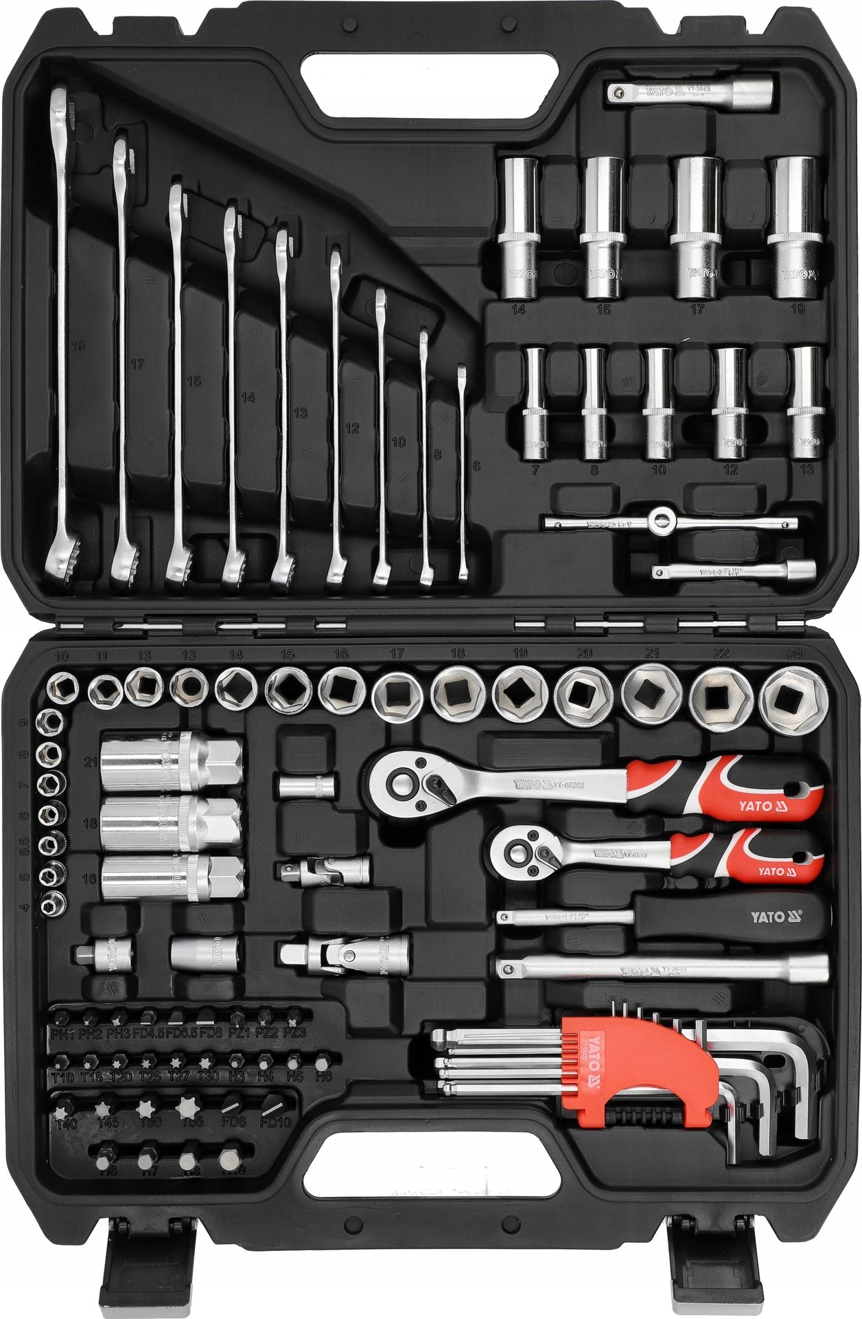 YATO ZESTAW KLUCZY 92el 1/4