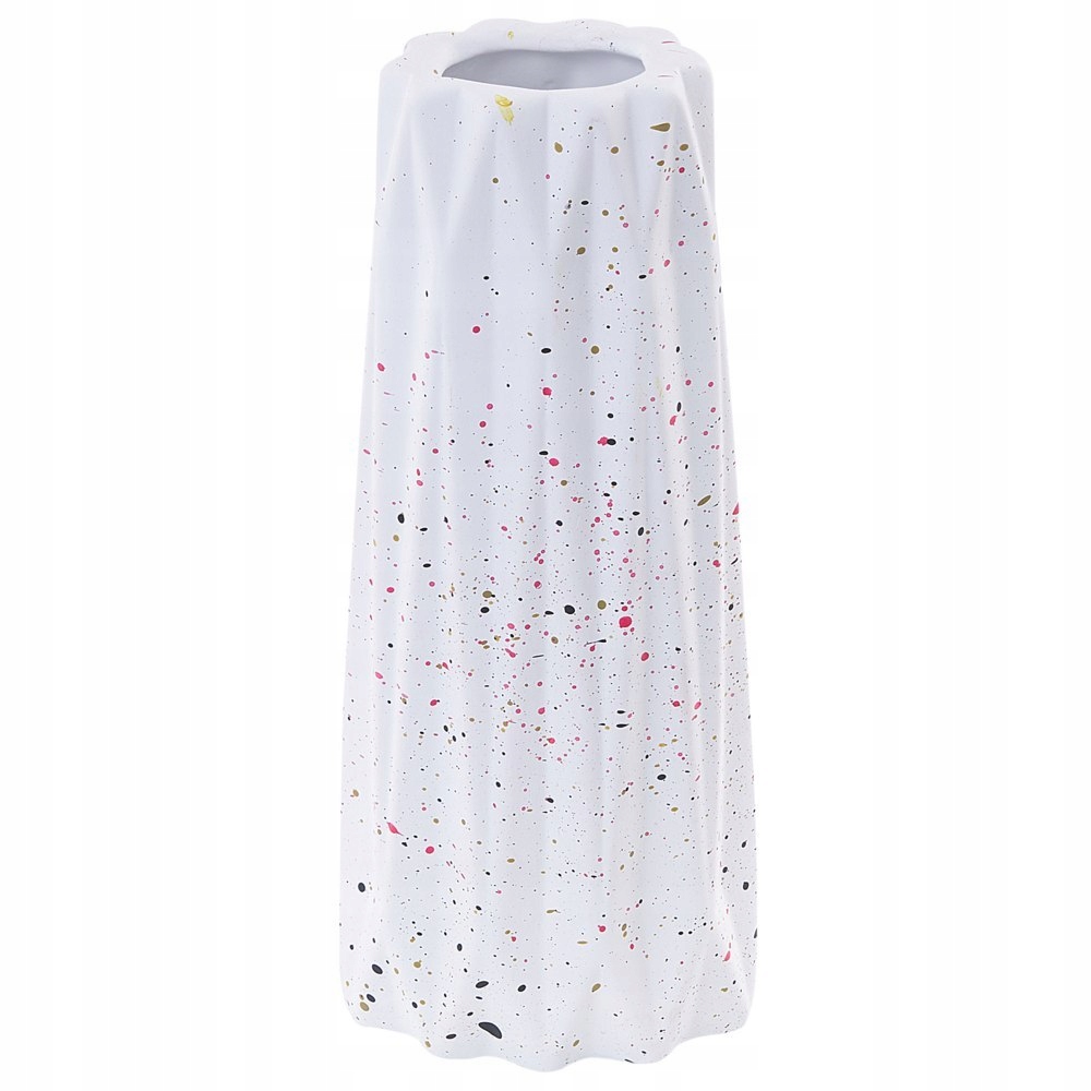 Wazon na kwiaty ceramiczny biały AMALIADA – Elegancja w Twoim wnętrzu