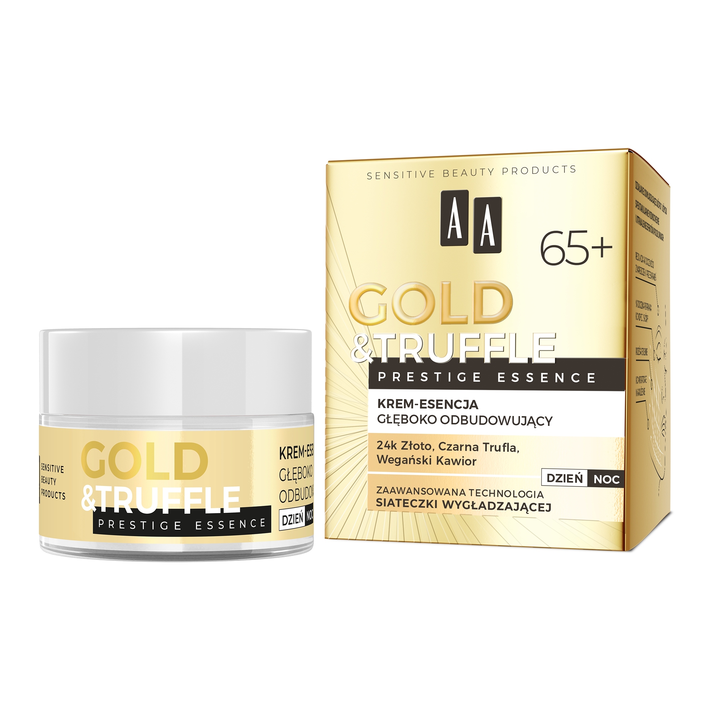AA Gold & Truffle Prestige Essence 65+ – Krem-esencja ultra odmładzająca dzień/noc