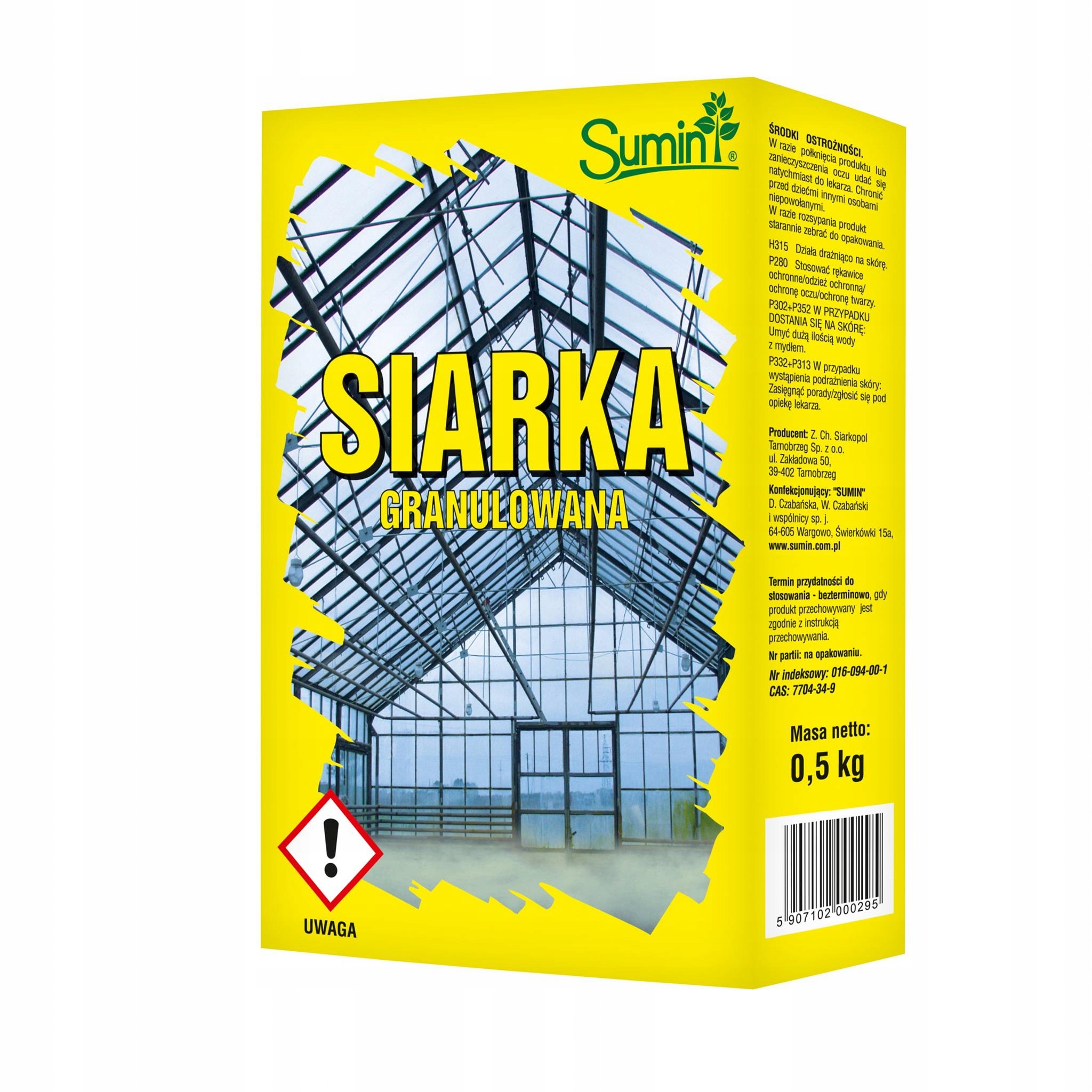 Siarka Granulowana 500g – Skuteczny środek do gazowania i zakwaszania gleby