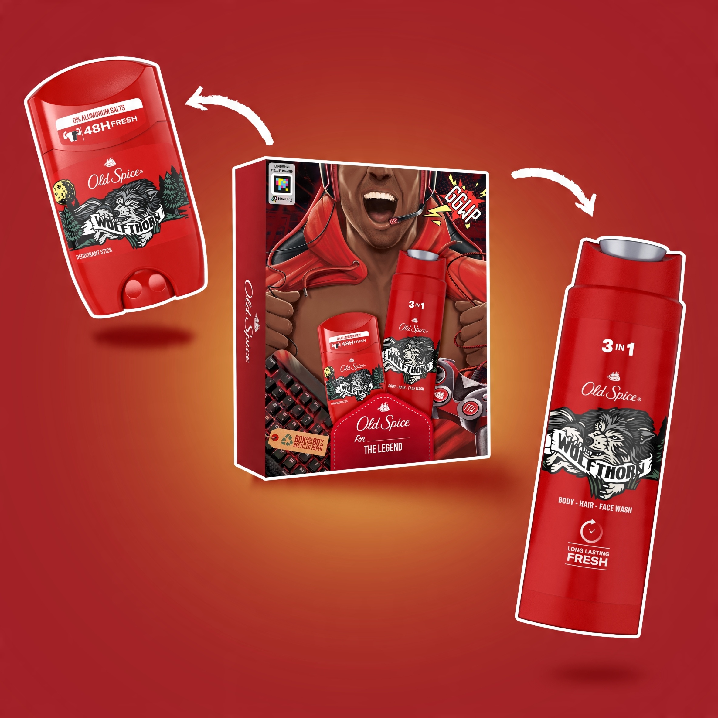 Zestaw Old Spice Wolfthorn dla mężczyzn – Dezodorant i żel pod prysznic