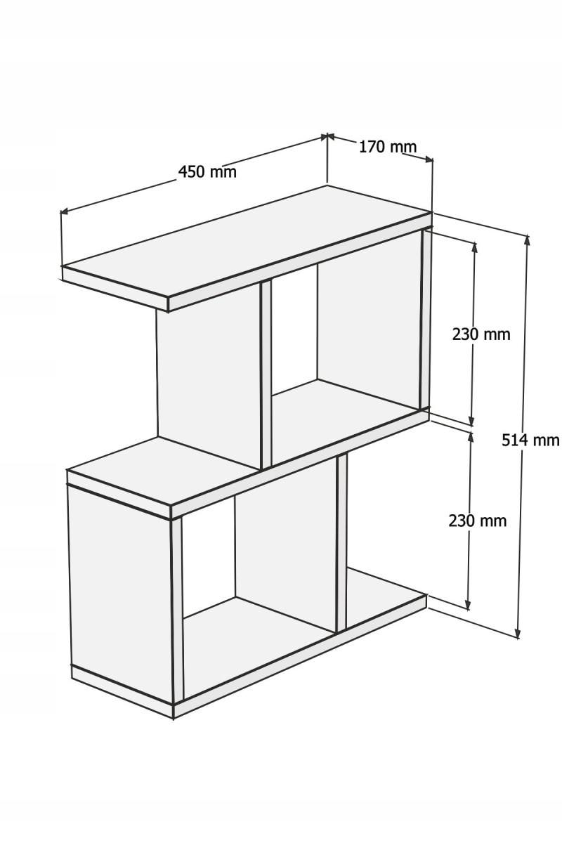 Wymiary stolika: 45 x 17 x 51,4 cm