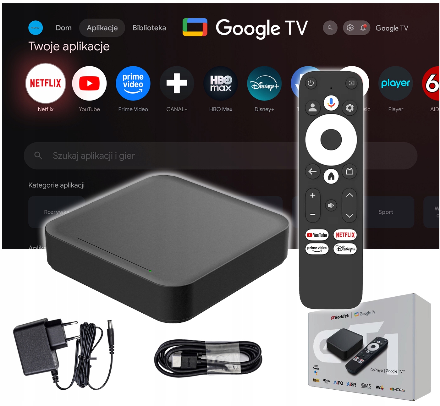 Smart TV Box RockTek GT1 2/32GB – Twoje centrum rozrywki w jednym urządzeniu