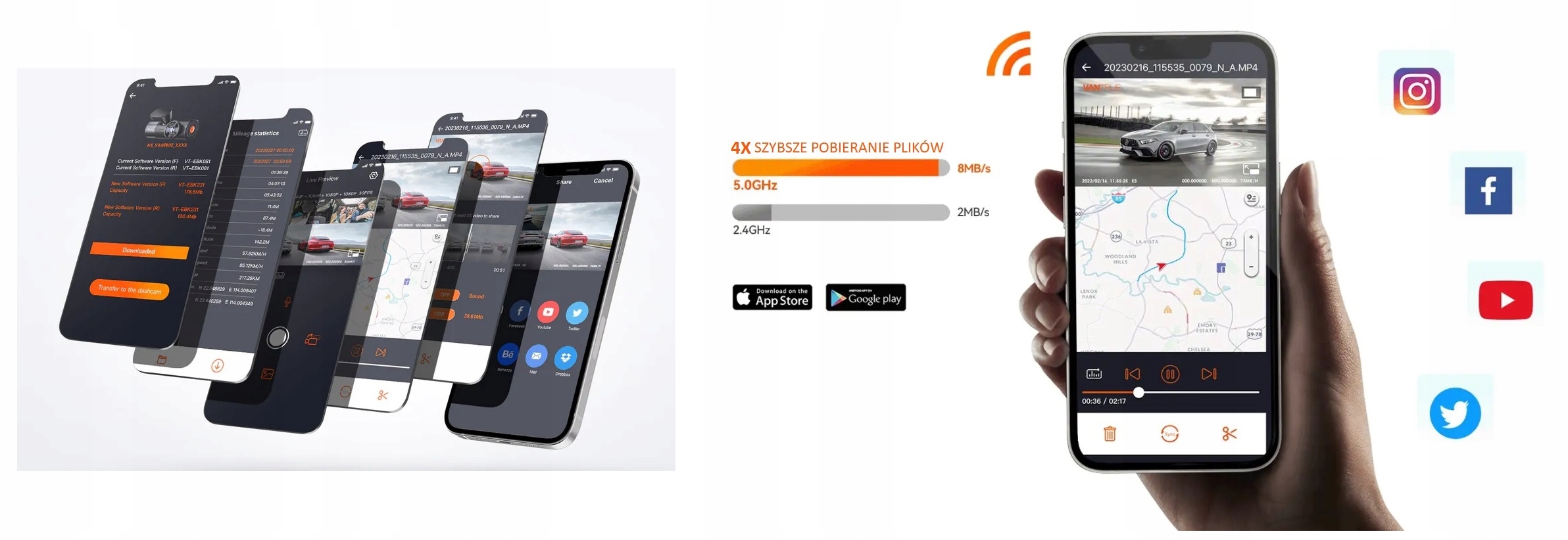 Wbudowany GPS i komunikacja Wi-Fi