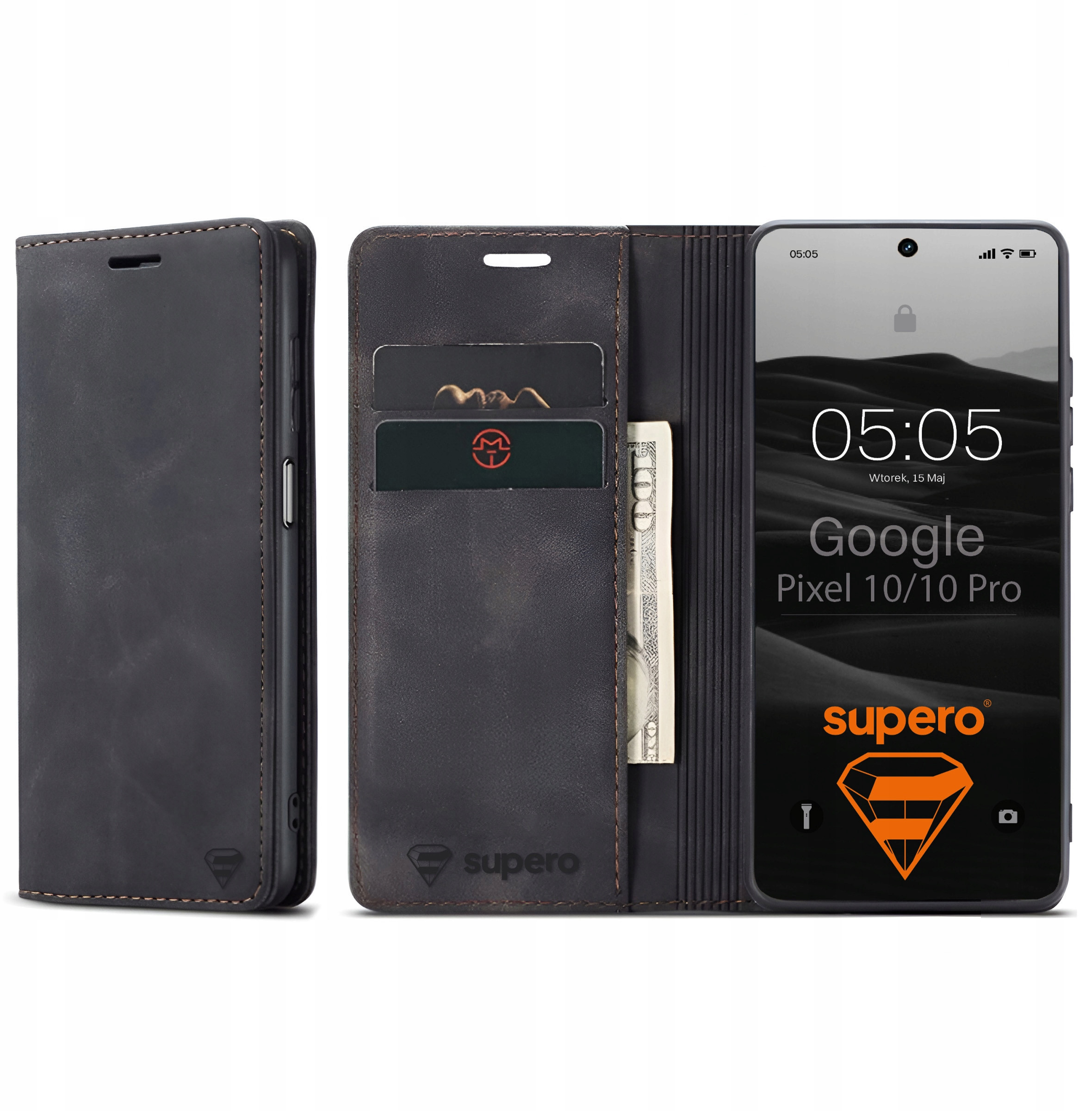 Praktyczne kieszenie na karty i dokumenty