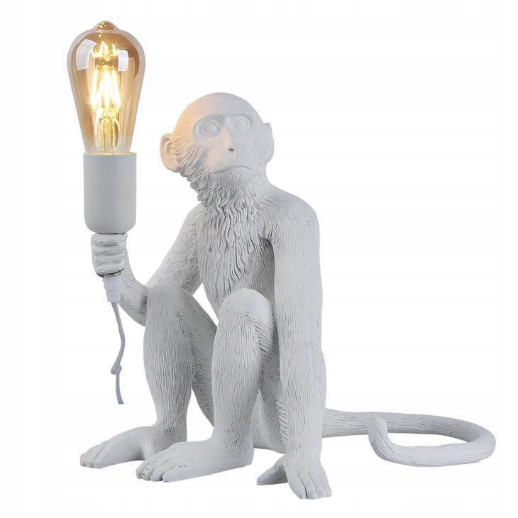 Kreatywny design lampy w kształcie małpki