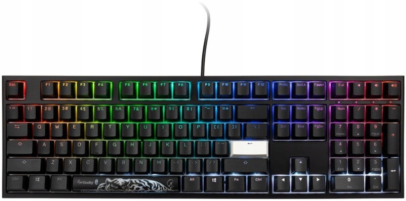 Klawiatura gamingowa Ducky ONE 2 Backlit PBT MX-Speed-Silver RGB - czarna