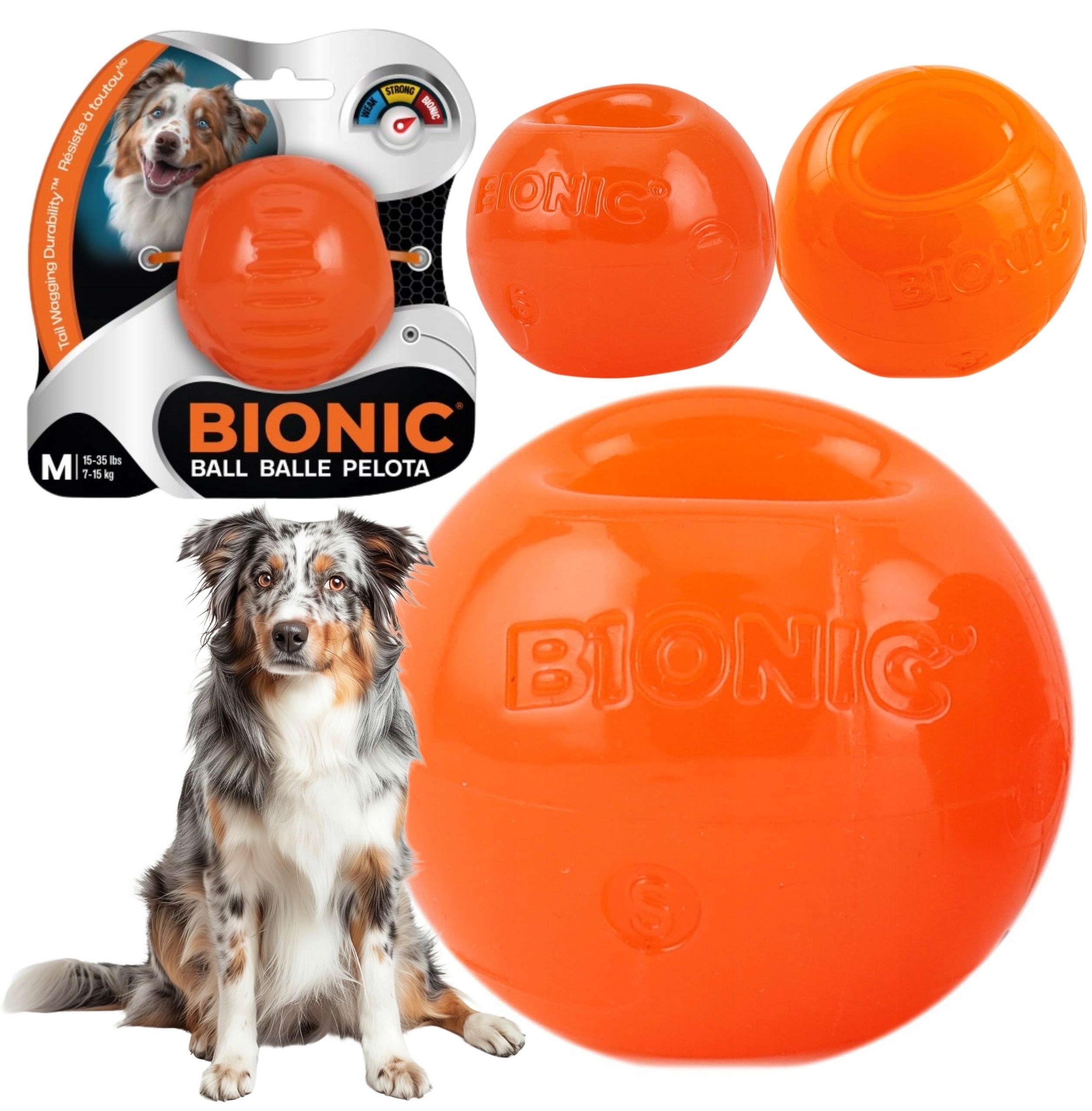 Piłka gryzak dla psa M, 6,7 cm – Idealna zabawa dla Twojego pupila