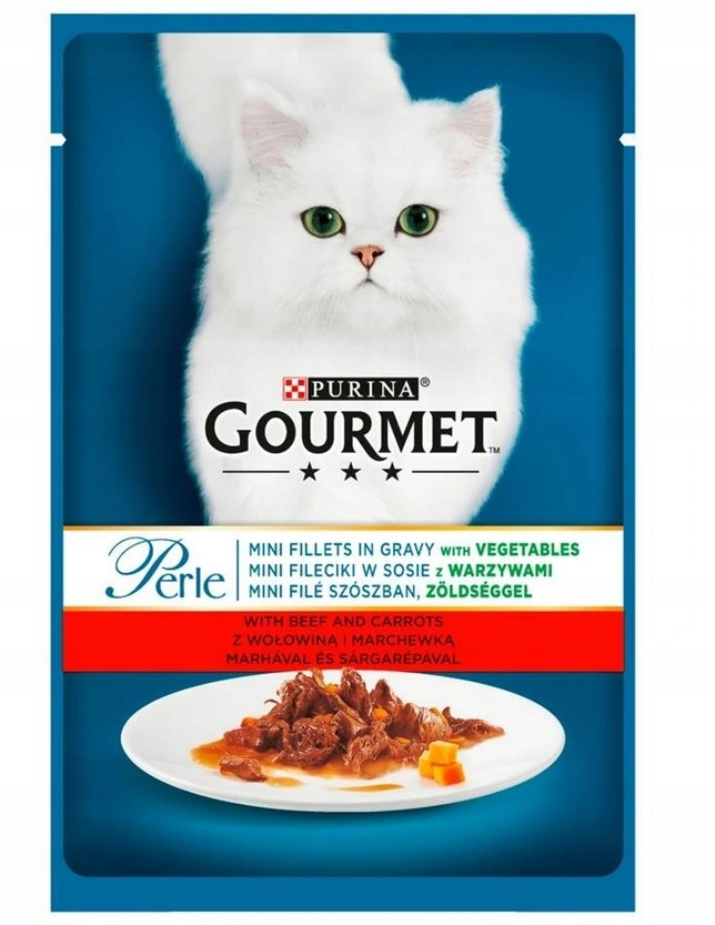 Mokra karma dla kota Purina Gourmet Perle – Wołowina w sosie 85g