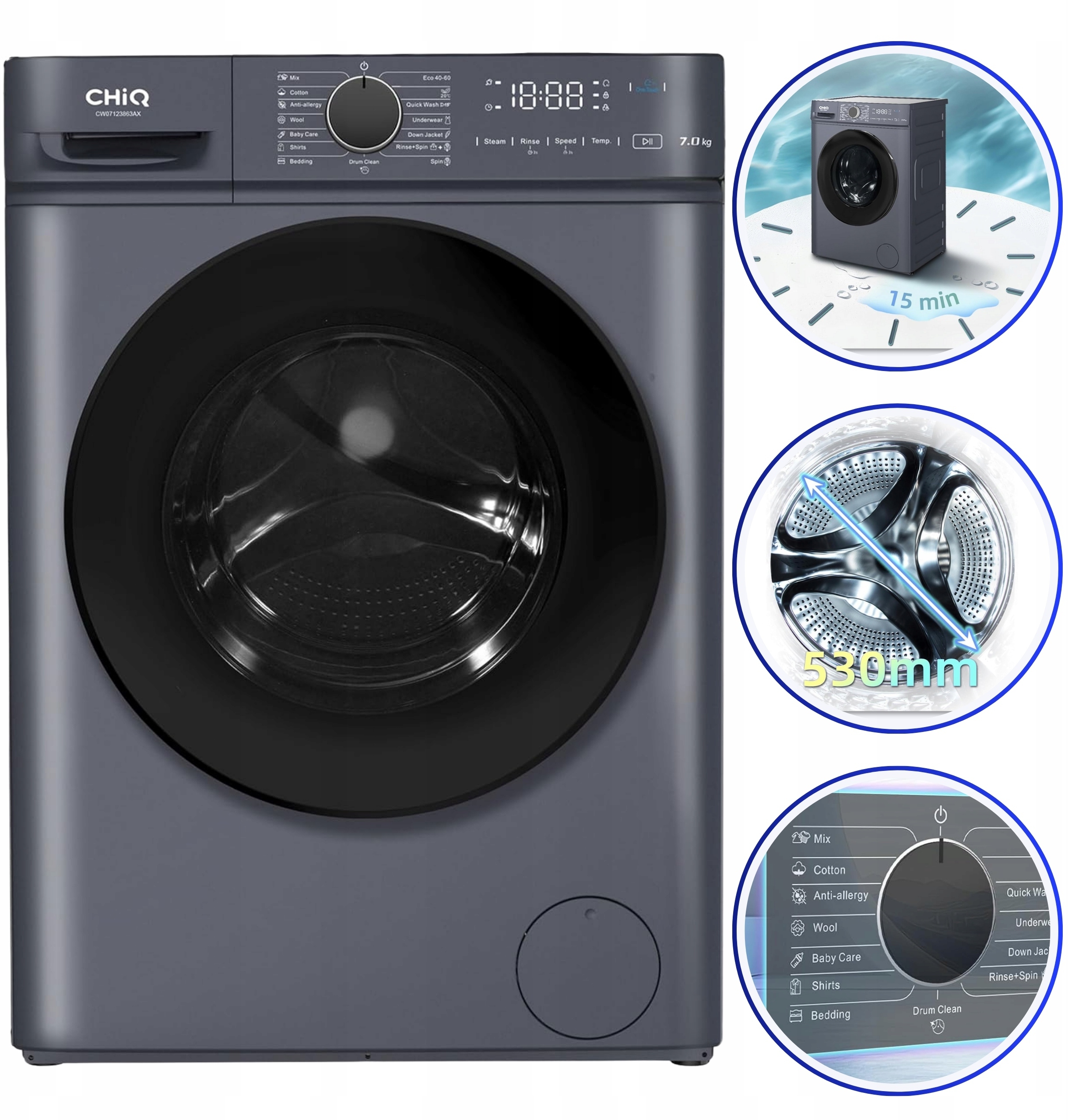 Wydajność energetyczna klasy A – Pranie bez kompromisów