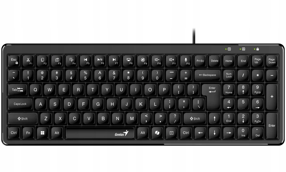 Genius LuxeMate 120 – Przewodowa klawiatura USB z układem CZ+SK